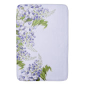 Botanischer blauer Wisteria-BlumenBlumen-Bad-Matte Badematte (Vorderseite Vertikal)