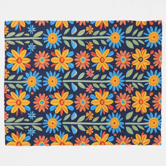 Botanischer Bliss 60x80 Fleece Blanket (Vorderseite (Horizontal))