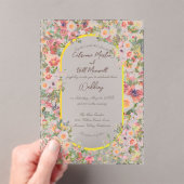 Botanischer Bloom Akryllische Hochzeitseinladung Acryleinladungen (Insitu (Handheld))