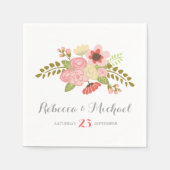 Botanischer Blume Empfang Serviette (Vorderseite)