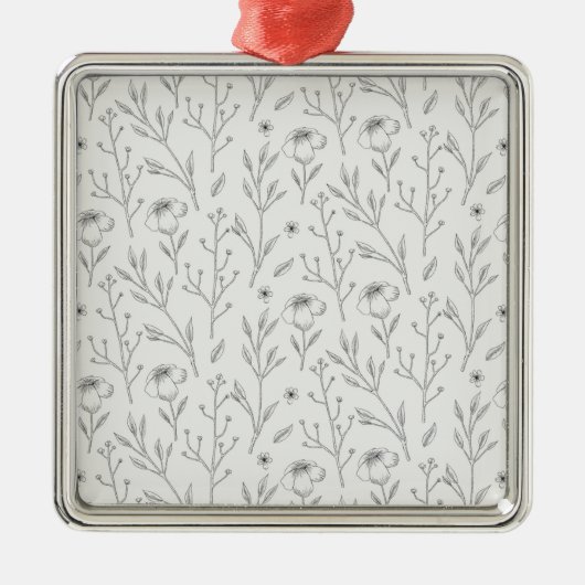 Botanischer Blume Ornament Aus Metall (Vorne)