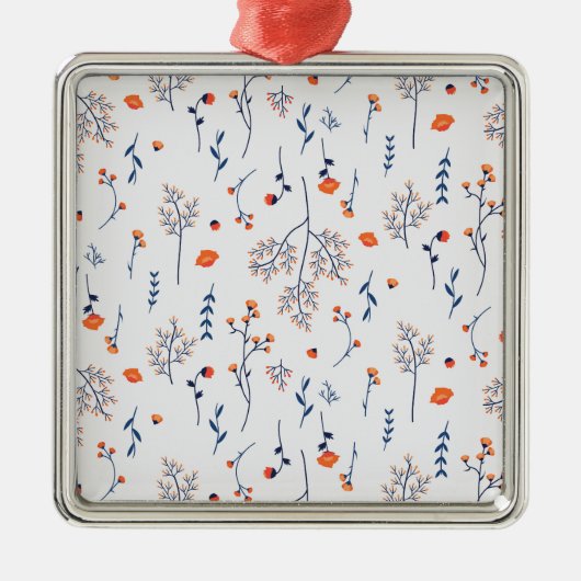 Botanischer Blume Ornament Aus Metall (Vorne)