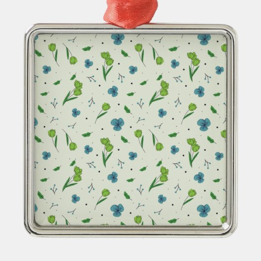 Botanischer Blume Ornament Aus Metall (Vorne)