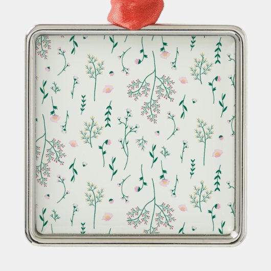 Botanischer Blume Ornament Aus Metall (Vorne)