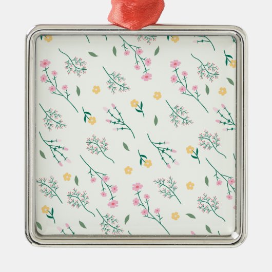 Botanischer Blume Ornament Aus Metall (Vorne)