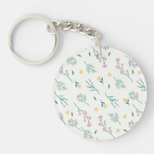 Botanischer Blumen Frühling Floral Acryl Schlüsselanhänger