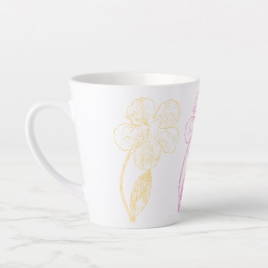 Botanischer Blumen-Trio-Lattemug Milchtasse (Links)