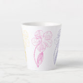Botanischer Blumen-Trio-Lattemug Milchtasse (Vorderseite)