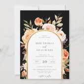 Botanischer Blumenarschrahmen im Herbst Einladung (Vorderseite)