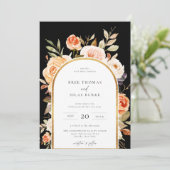 Botanischer Blumenarschrahmen im Herbst Einladung (Stehend Vorderseite)