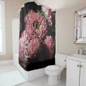 Botanischer Blumenbanner mit dunklem Moody oder Hi Duschvorhang (Beispiel)