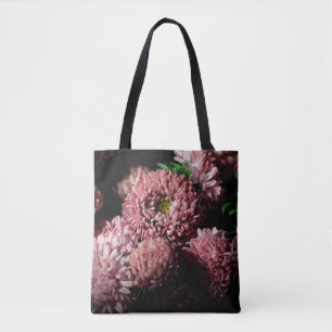 Botanischer Blumenbanner mit dunklem Moody oder Hi Tasche