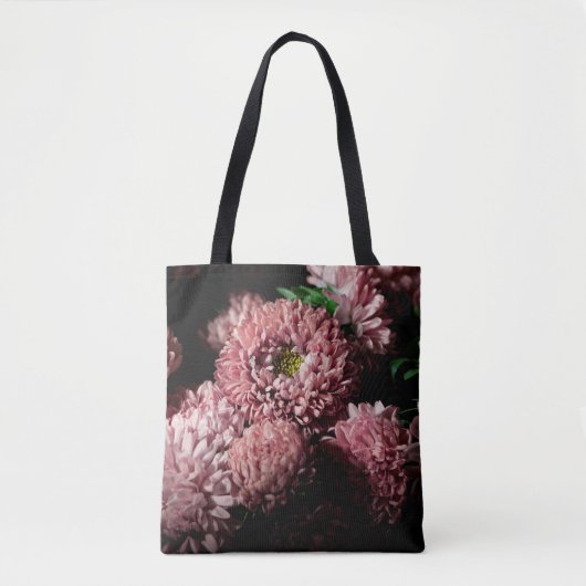 Botanischer Blumenbanner mit dunklem Moody oder Hi Tasche (Vorderseite)