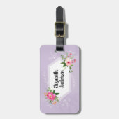Botanischer Blumenboho Gepäckanhänger (Vorderseite vertikal)