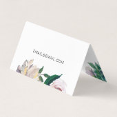 Botanischer Blumencode mit Hübschem Script und QR- Visitenkarten (Rückseite)