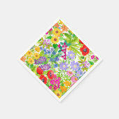 Botanischer Blumengarten Blume Papier Napkins Serviette (Ecke)