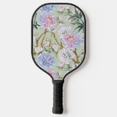 Botanischer Blumengarten Chrysanthemen Pickleball Schläger (Rückseite)