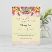 Botanischer Blumengarten Creme Rett-the-date Einladung (Stehend Vorderseite)