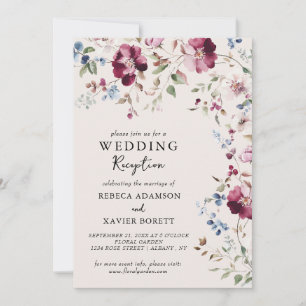 Botanischer Blumengarten Delikatessen Hochzeitsemp Einladung