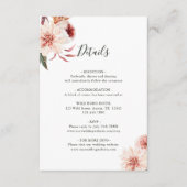 Botanischer Blumengarten Hochzeitsfeier Begleitkarte (Vorderseite)