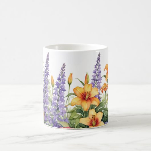Botanischer Blumengarten Hübscher Garten Kaffeetasse (Mittel)