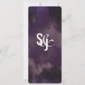 Botanischer Blumengarten Rose Gold Lila Hochzeit Einladung (Rückseite)