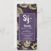 Botanischer Blumengarten Rose Gold Lila Hochzeit Einladung (Vorderseite)