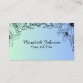 Botanischer Blumengarten Visitenkarte (Vorderseite)