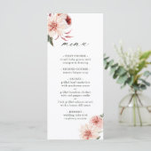 Botanischer Blumengarten Wasserfarbenhochzeit Menükarte (Stehend Vorderseite)