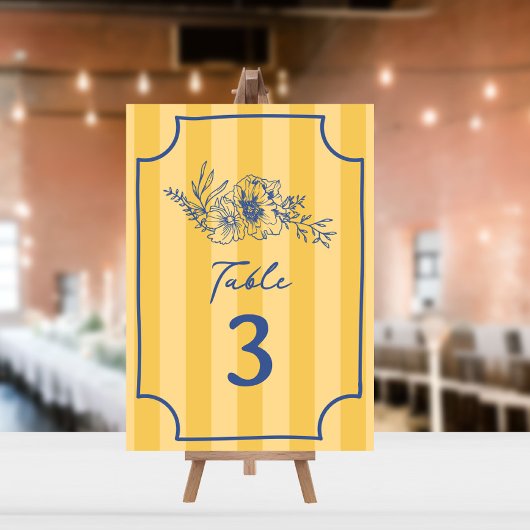 Botanischer Blumengelb Einladung