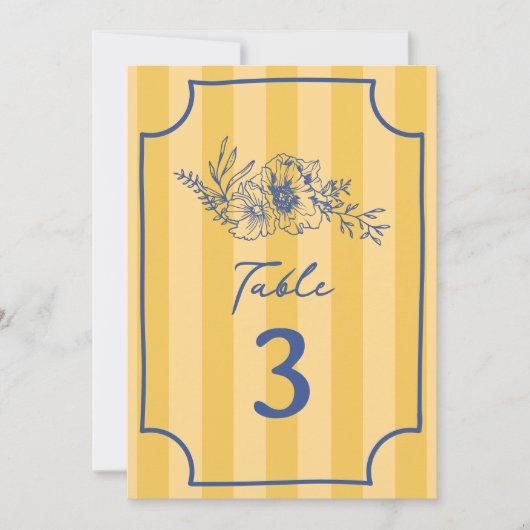 Botanischer Blumengelb Einladung (Vorderseite)