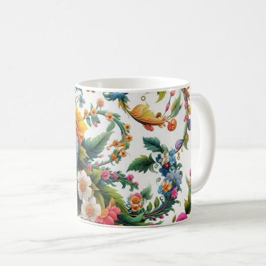 Botanischer Blumenkaffee Tasse (VorderseiteRechts)