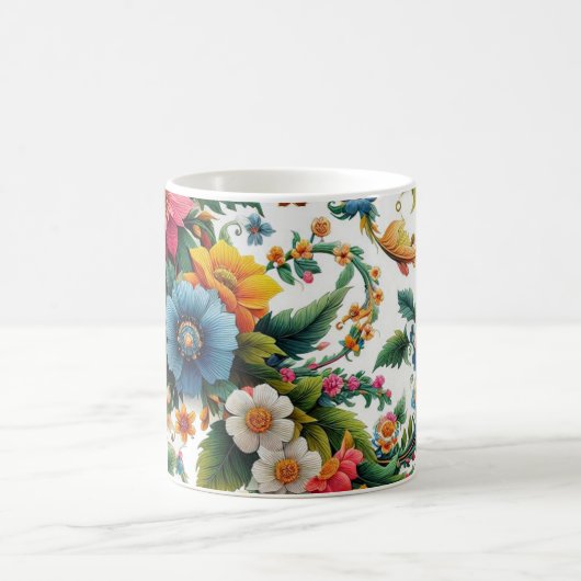 Botanischer Blumenkaffee Tasse (Mittel)