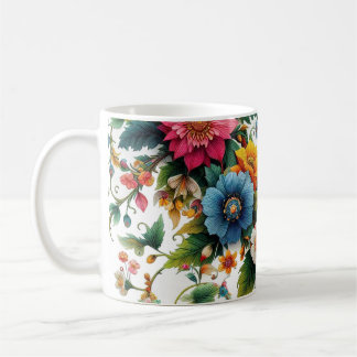 Botanischer Blumenkaffee Tasse