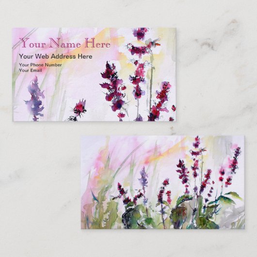 Botanischer Blumenkeller Visitenkarte (Vorne/Hinten)