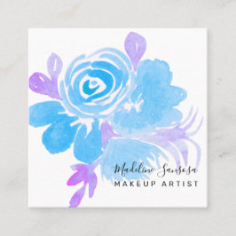 Botanischer Blumenkohl Lila Salon Quadratische Visitenkarte