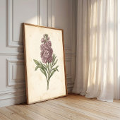 Botanischer Blumenkunst-Druck im Boho-Stil Poster