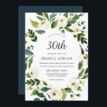 Botanischer Blumenreath 30. Geburtstag Party laden Einladung<br><div class="desc">Botanischer Blumenstrauß 30. Geburtstag Party Einladen Schöne Weiße Blüte Siehe Matching Kollektion in Nest und Nest Store</div>