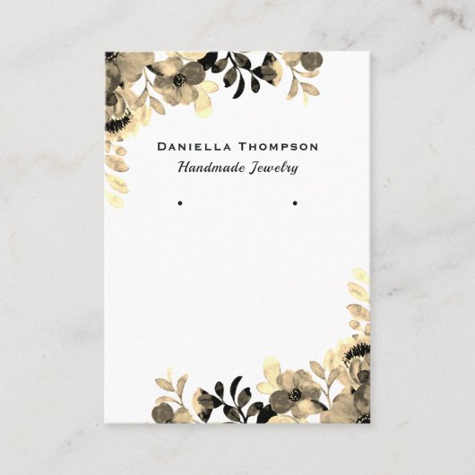 Botanischer Blumenschmuck Visitenkarte (Vorderseite)