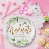 Botanischer Blumenschreiber Abschluss White Pappteller (Party)