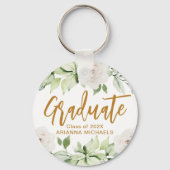 Botanischer Blumenschreiber Abschluss White Schlüsselanhänger (Vorderseite)