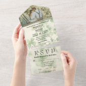 Botanischer Blumenstrauß 1 Foto irisch All In One Einladung (Abreißen)