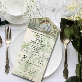 Botanischer Blumenstrauß 1 Foto irisch All In One Einladung