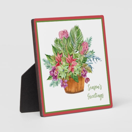 Botanischer Blumenstrauß Fotoplatte (Vorderseite)