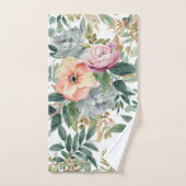 Botanischer Blumenstrauß Wasserfarbe Eukalyptusblä Badhandtuch Set (Handtuch)