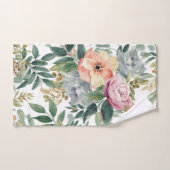 Botanischer Blumenstrauß Wasserfarbe Eukalyptusblä Badhandtuch Set (Handtuch)