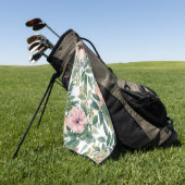 Botanischer Blumenstrauß Wasserfarbe Eukalyptusblä Golfhandtuch (Gras)
