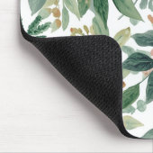 Botanischer Blumenstrauß Wasserfarbe Eukalyptusblä Mousepad (Ecke)