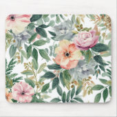 Botanischer Blumenstrauß Wasserfarbe Eukalyptusblä Mousepad (Vorne)