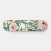 Botanischer Blumenstrauß Wasserfarbe Eukalyptusblä Skateboard (Horizontal)